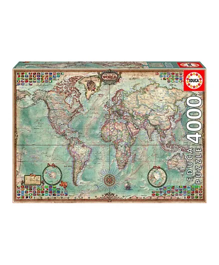 لعبة ألغاز خريطة العالم من اديوكا - 4000 قطعة
