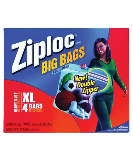 Ziploc XL HD Big Bag Pack of 4 - 37.8 Litres