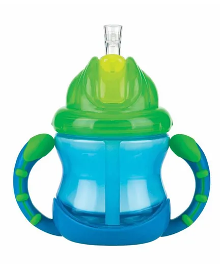 Nuby No-Spill Flip-It  cup with handles Blue - 240ml