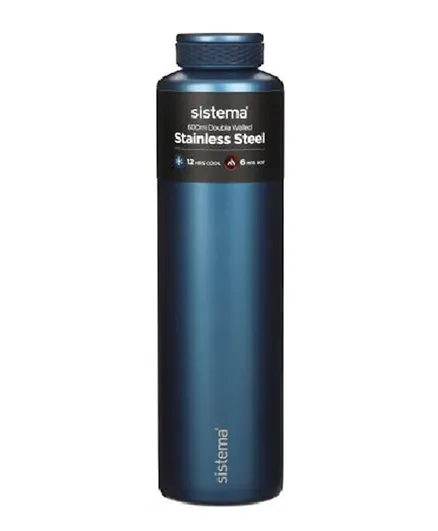 Sistema Double Walled Stainless Steel Bottle Blue - 600mL