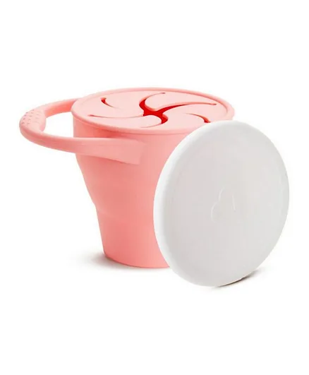Munchkin C’est Silicone Snack Catcher With Lid - Coral