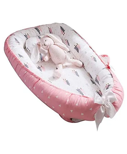 Sunbaby Portable Lounger Sleeping Pod for New Born Babies - Pink