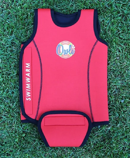Owli Swim Warm Baby Wet Suit - Red
