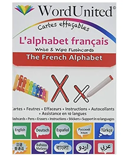 Word United French Alphabet Write & Wipe Flash Cards - 58 Pages
