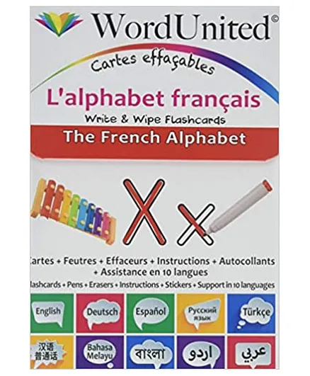 Word United French Alphabet Write & Wipe Flash Cards - 58 Pages