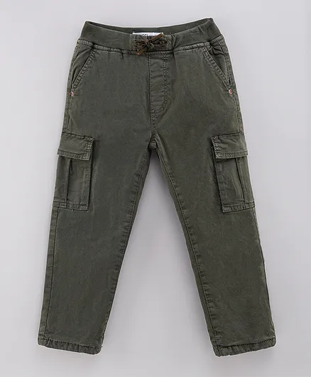 Minoti Drawstring Cargo Pants - Khaki