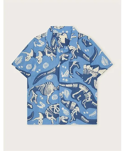 مونسوون تشيلدرن - قميص بطبعات ديناصور - أزرق