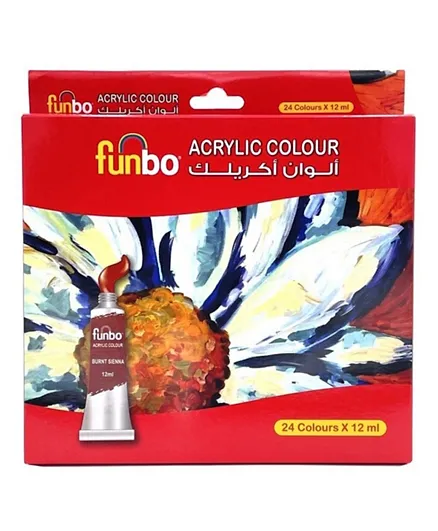 FUNBO Acrylic Color Set Pack of 24 - Assorted