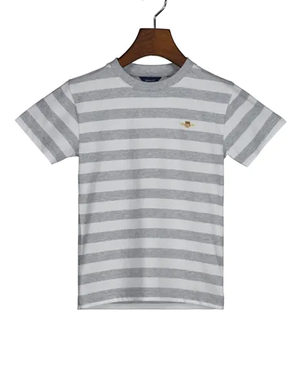 Gant Striped T-Shirt - Grey & White