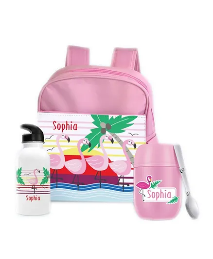 Essmak Flamingo Personalized Thermos Set Pink - 11 Inches