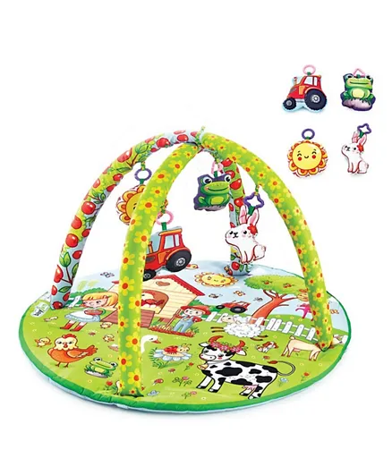 Babyjem Farm Design Activity Gym with Toys - Multicolor