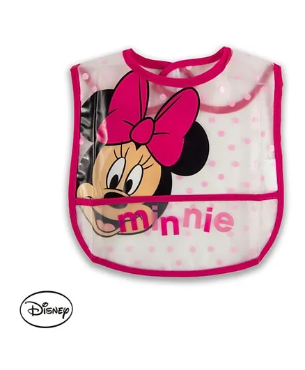 Disney Minnie Mouse Apron Bibs - Washable, Stain and Odor Resistant, 100% Water-Proof