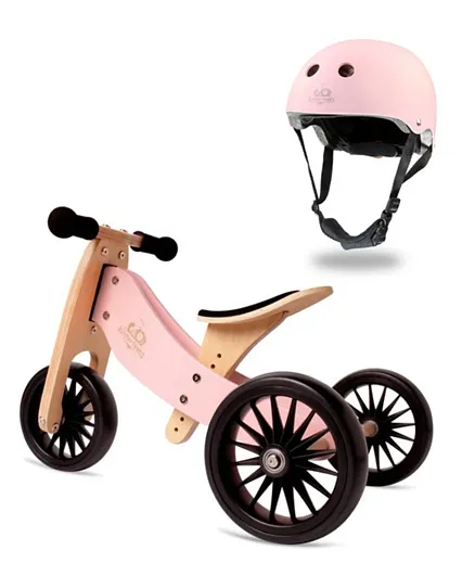 Kinderfeets Toddler Tricycle & Helmet - Rose