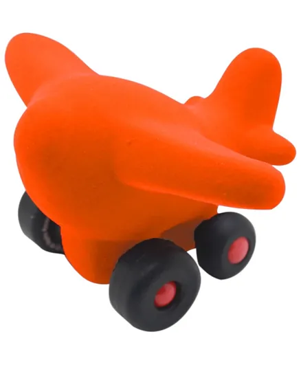 Rubbabu Soft Baby Educational Toy Little Takota Airplane - Orange