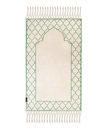 Khamsa Comfort Muslim Rug Prayer Mat for Adult with Added Foam Padding Akhdar - Green