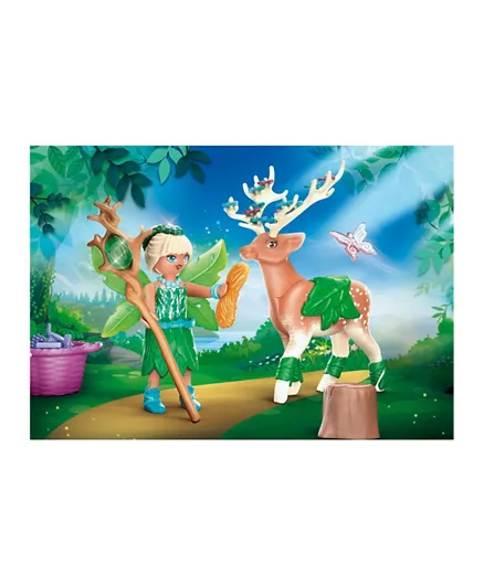 بلايموبيل مجموعة الجنية الغابة مع حيوان الروح - 39 قطعة