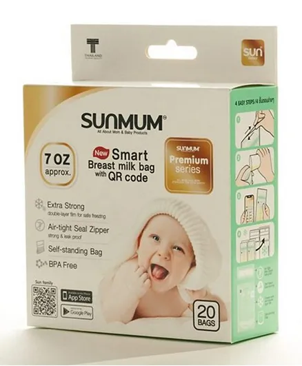 Sunmum Milk Storage Bag Laminate Premium Series - 20 Pieces