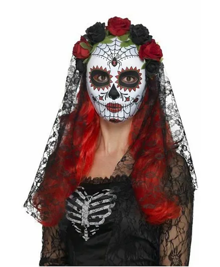 Smiffys Day Of The Dead Senorita Mask - Multicolor