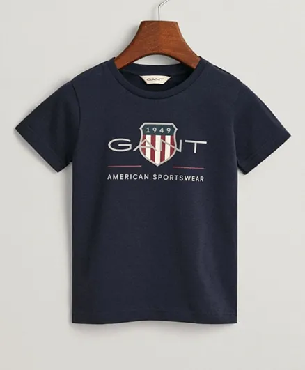 Gant Archive Shield Graphic T-Shirt - Navy Blue