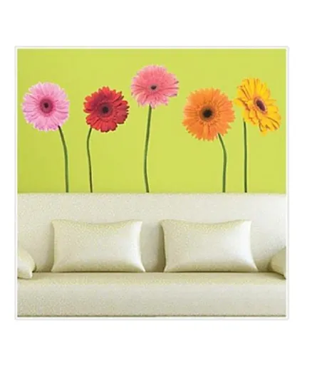 Roommates Gerber Daisies Peel & Stick Wall Decals - Multicolour