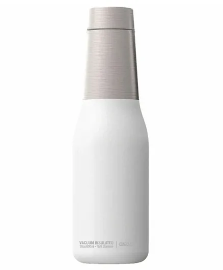 زجاجة ماء أسوبو أويسس المعزولة بتفريغ الهواء ذات الجدارين المزدوج - أبيض 600 مل