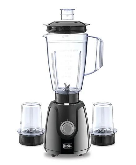Black and Decker Blender with Grinder Mill and Chopper Mill 1.5L 400W BX440-B5 - Black