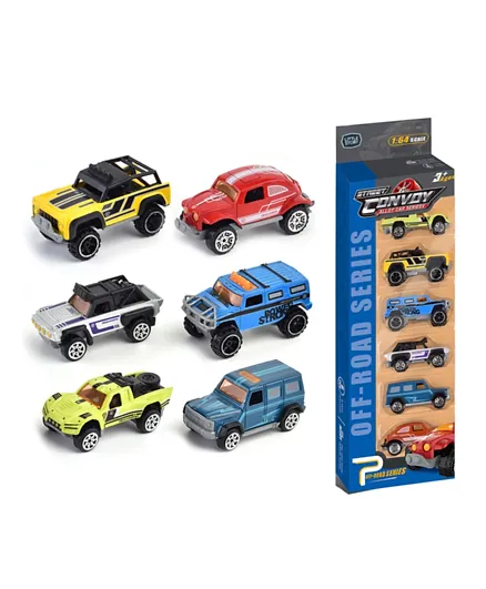 Little Story Alloy Sliding Off-Road Toy Vehicle - 6 Pieces
