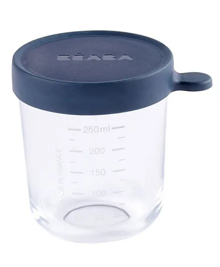 Beaba Conservation Blue Jar Glass - 250 ml