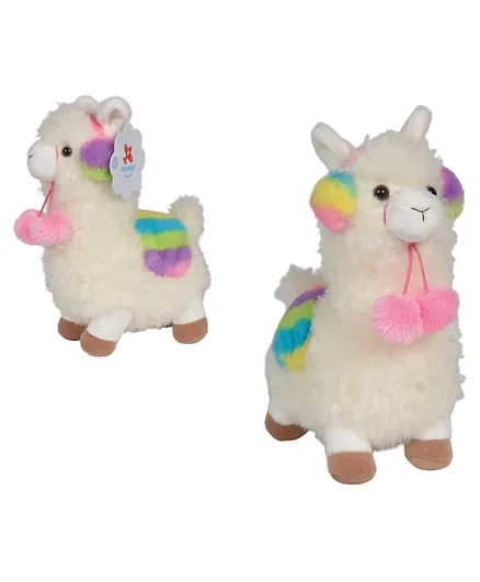 Nicotoy Funny Lama White & Pink - Height 26 cm