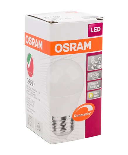 Osram LED Bulb 6W Warm White Dimmable