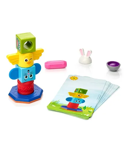 SmartMax My First Totem Magnetic Discovery Building Set with Stacking Totem Toy Multi Color - 8 Pieces