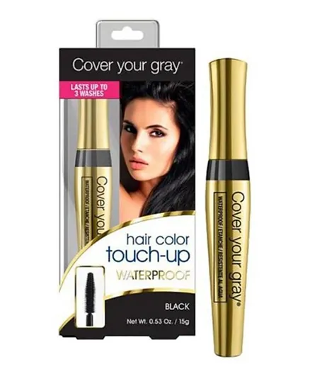 COVER YOUR GRAY Black Waterproof Color Touch-Up Brush - 15g