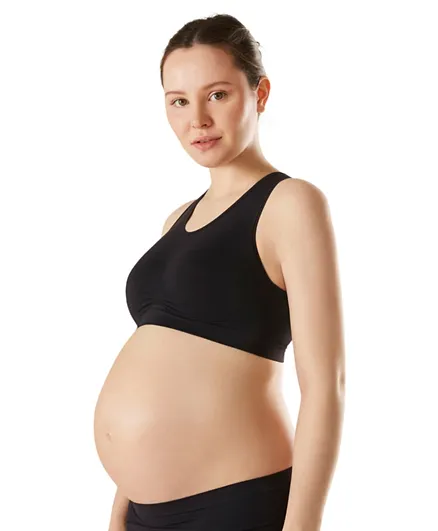 صدرية الحمل والنوم من مامز اند بمبس - أسود