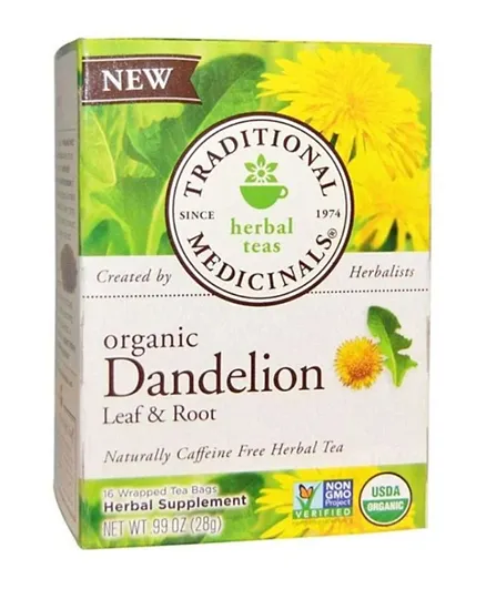 TRADITIONAL MEDS Dandelion Leaf & Root - 16 Tea Bags