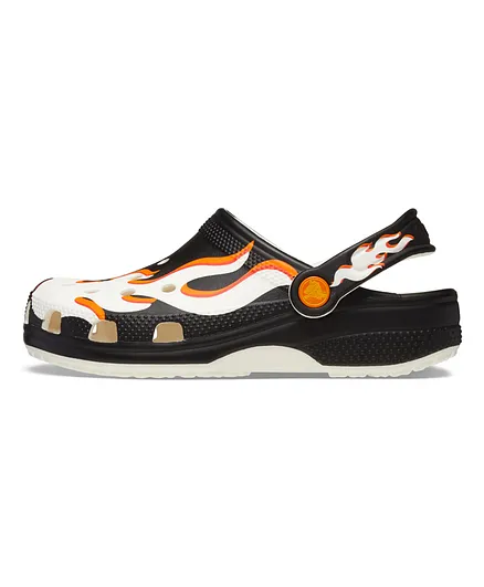 Black crocs with flames outlet