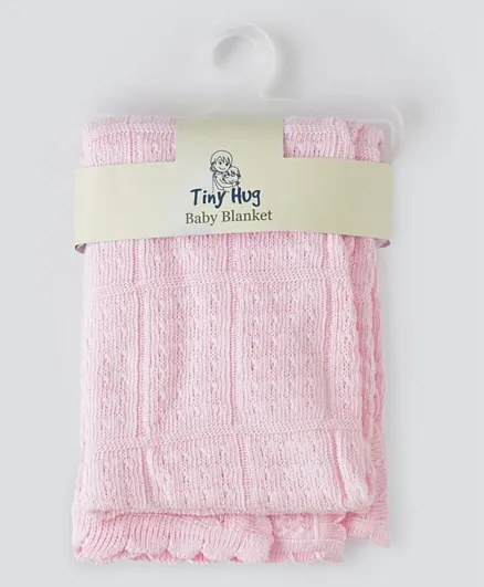 تيني هاغ بطانية الطفل حديث الولادة - وردي