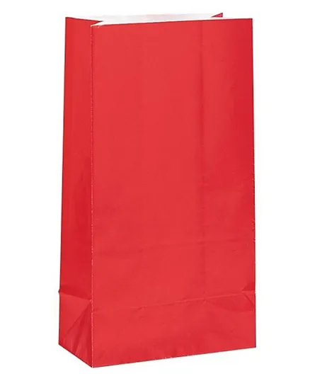 Unique Paper Party Bag Pack of 12 - Ruby Red