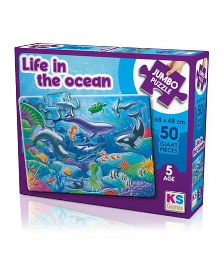 KS Games Jumbo Puzzle Life In The Ocean - 50 Pieces