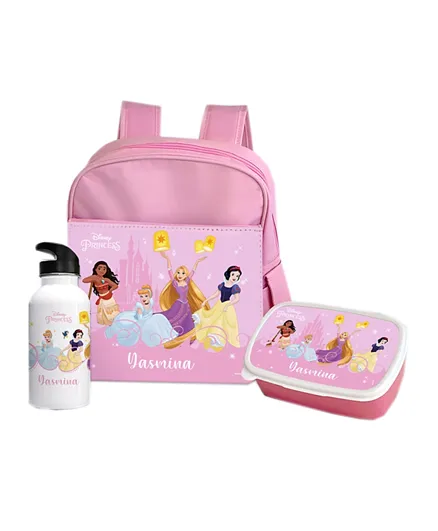 Essmak Disney Princess Personalized Backpack Set Pink - 11 Inches