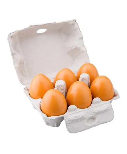 New Classic Toys Wooden Eggs - 6 Pieces