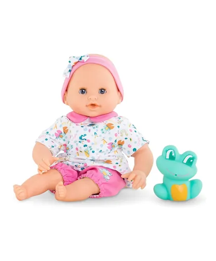 Corolle Bebe Bath Oceane Girl Baby Doll with Rubber Frog Toy - 30cm