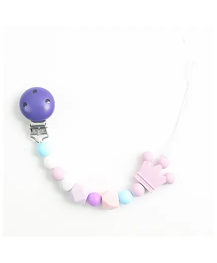 Factory Price Sanya Multicolor Pacifier Clip - Purple