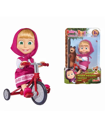 Simba Masha Original Doll with Tricycle - 11.93cm