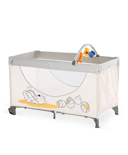 Disney Dream'N Play Go Travel Cot + Toybar - Pooh Cuddles