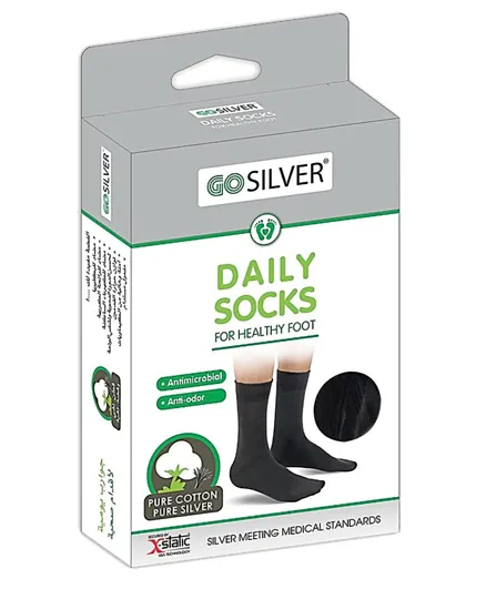 Go Silver Daily Socks -  Black