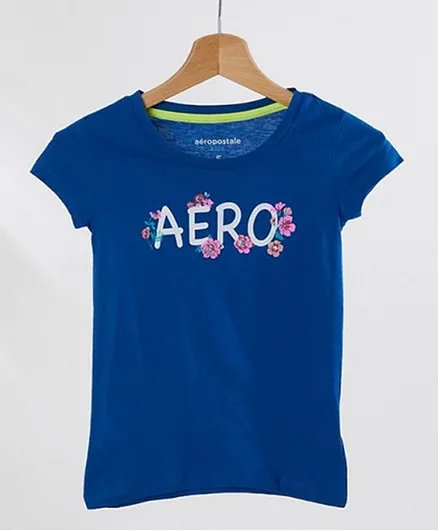 Aeropostale Multi Technique Print T-Shirt - Blue