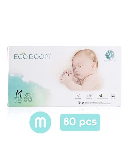 Eco Boom Baby Bamboo Biodegradable Disposable Diaper Pants Size 3 - 80 Pieces