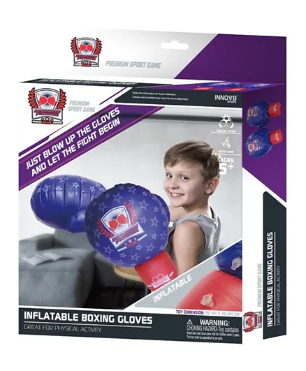 Hostful Dynamite Puncher Inflatable Boxing Gloves - Blue & Red