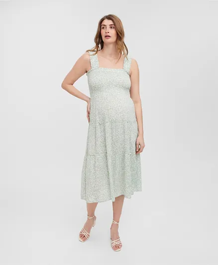 Vero Moda Maternity Smock Calf Dress - Sage