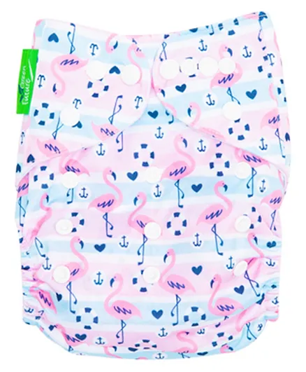 Green Future Reusable Diaper with Inserts - Pink & Blue